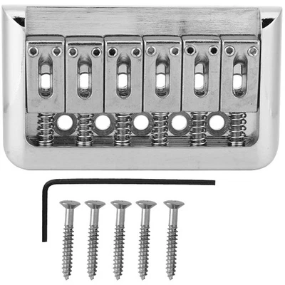 Chevalet Professionnel En Métal Pour Guitare électrique 6 Cordes (argenté) - Photo 1/4