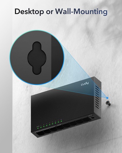 Cudy GS108 8-Port Gigabit Ethernet Unmanaged Switch, Desktop, Fanless, Plug and - 第 3/8 張圖片