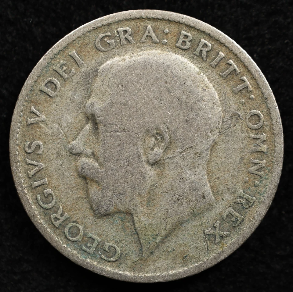 Great Britain 6 Pence 1921, Coin, Silver, Inv#G781 - Image 2 of 2