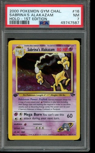 Sabrina's Alakazam (1st Edition) graded PSA 7 for sale on eBay
