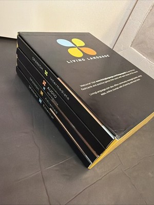 LIVING LANGUAGE Spanish Essential/Intermediate/Advanced Complete Set w/CDs