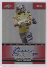 2016 Leaf US Army All-American Bowl Red Prismatic /5 Curtis Robinson Auto nd3