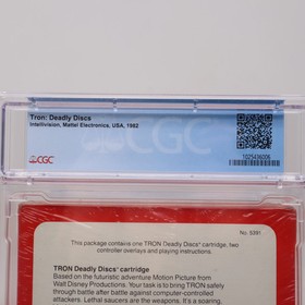 Intellivision Game TRON: DEADLY DISCS - CGC GRADED 9.6 A++ NEW & Factory Sealed!