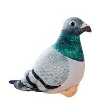 20cm Realistic Gray Pigeon Plush Toy Green Neck Soft Stuffed Bird Dove Doll Kids