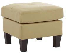 Charming Casual Beige Ottoman, Upholstered Storage Ottoman with Cushioned