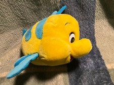 GENUINE DISNEY THE LITTLE MERMAID FLOUNDER PLUSHIE PLUSH STUFFED ANIMAL 10"
