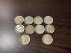 1949 roosevelt dime lot of 10 coins #19