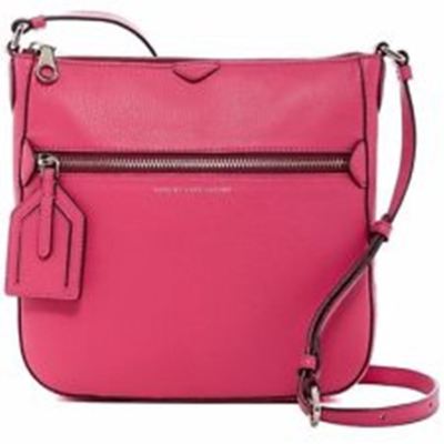 MARC BY MARC JACOBS Globetrotter Kit Calley Leather Begonia Crossbody Bag $298
