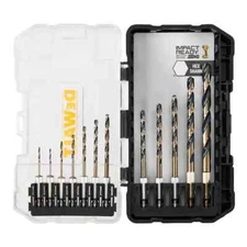 DEWALT Black and Gold Impact Ready Metal Twist Drill Bit Set (12-Piece)