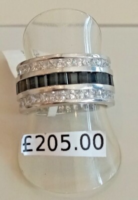 Georgini Sterling Silver & Cubic Zircona 3 Tier Ring  - New - No Box