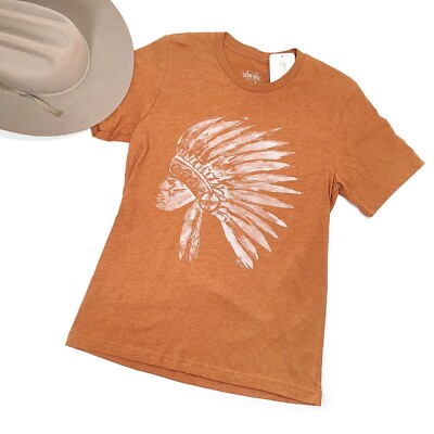 New Western Chief Orange T-shirt Texas True Threads Native SW Cowgirl Soft M
