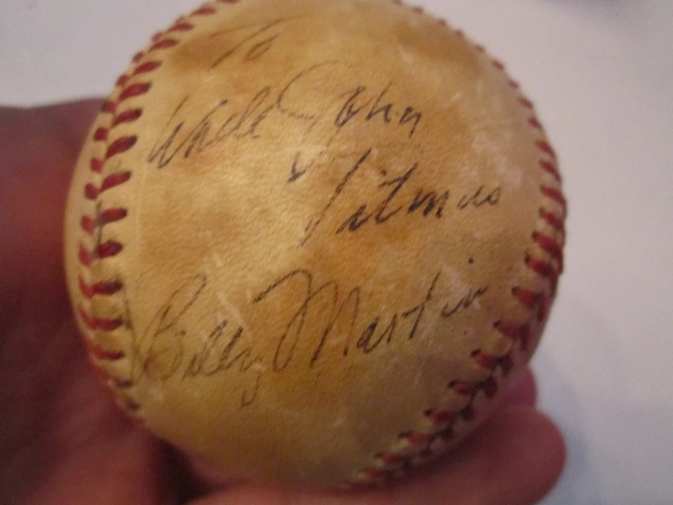 BILLY MARTIN BÉISBOL AUTOGRAFIADO - ¡BÉISBOL GENIAL! Foto 2 de 3