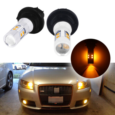 Amber PH24WY LED Bulbs Front Turn Signal Lights For 2009-2013 Cadillac ...