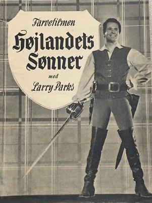 The Swordsman Larry Parks Ellen Drew Vintage 1948 Danish Movie Program