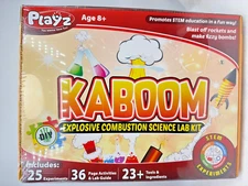 New Sealed Playz Kaboom!  Explosive Science Experiments Kit for Kids Age 8 +