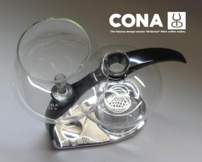 CONA Coffee Maker, New 2026 'Size D-Genius All-Glass' model