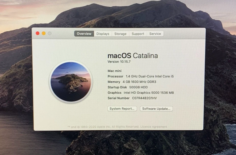 Apple Mac Mini A1347 (Late 2014) - i5 ~ 1.4GHz - 4GB RAM - 500GB HDD - CATALINA - Image 2 of 4