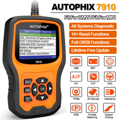 AUTOPHIX 7910 für BMW   Vollsystem-Diagnosescanner OBD2 mit ABS SRS EPB TPMS CBS