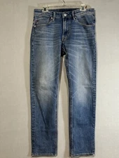 Vigoss Jeans Mens 32 Regular Straight Blue Denim Actual Fit 32x31.5