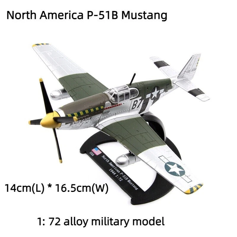 1:72 North America P-51B Mustang Fighter Diecast Alloy Aircraft Model Collection - Image 2 of 4