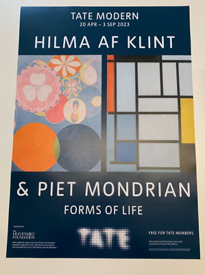Hilma Af Klint Piet Mondrian Lebensformen Ausstellungsplakat Tate Modern 2023