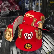 MLB Jon Stan Washington Nationals 59FIFTY Red Angels Embroidered Fitted Cap NWT