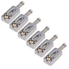 6 Electric Guitar Tremolo Roller Saddles Bridge Saddle Set for Strat/Tele Guitar