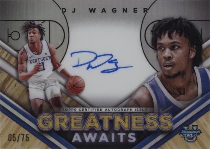 2023-24 Bowman University Best - Dj Wagner #GAA-DJW - 1 of 2