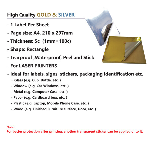 A4 Glossy Sticker Paper – Self-Adhesive Coated Label Sheets