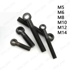 Black Steel Eye Bolts M5 M6 M8 M10 M12 M14 DIN444
