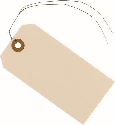200 Pack Manila Wire Tags 4x2 Durable Cardstock Reinforced Eyelet Shipping La...