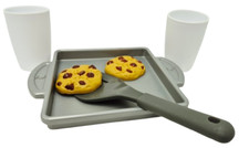 Play Food OOAK Vintage Fisher Price Chocolate Chip Cookies With Milk