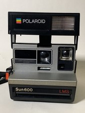 Vintage Polaroid Sun 600 LMS Instant Film Camera Built-In Flash