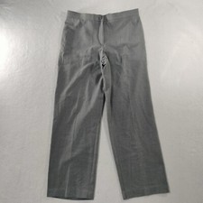 Briggs New York Straight Leg Flat Front Gray Dress Pants Womens Size 12P