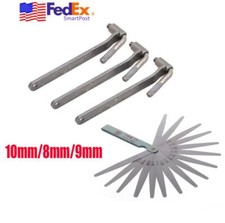 Motorcycle Engine Valve Adjustment Tool Valve Screw Wrench 8-10mm Feeler Gauge