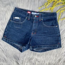 Women Vintage Ecko Red 2000's Mid Rise Blue Denim Shorts USA Made  3