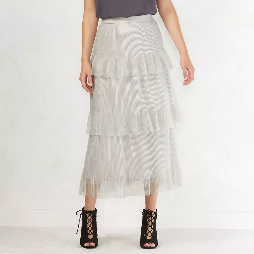 louren tulle pleats tiered tops | shop.convelinerollers.com