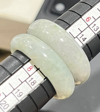Natural Type A Burmese Jadeite Jade Rings - Set of 2 Pieces - Size 7 & 7.5 US