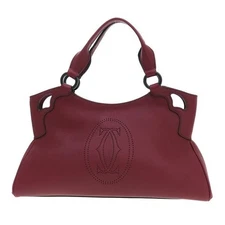 Cartier Marcello HandbagA rank Used  with Dust Bag Bordeaux