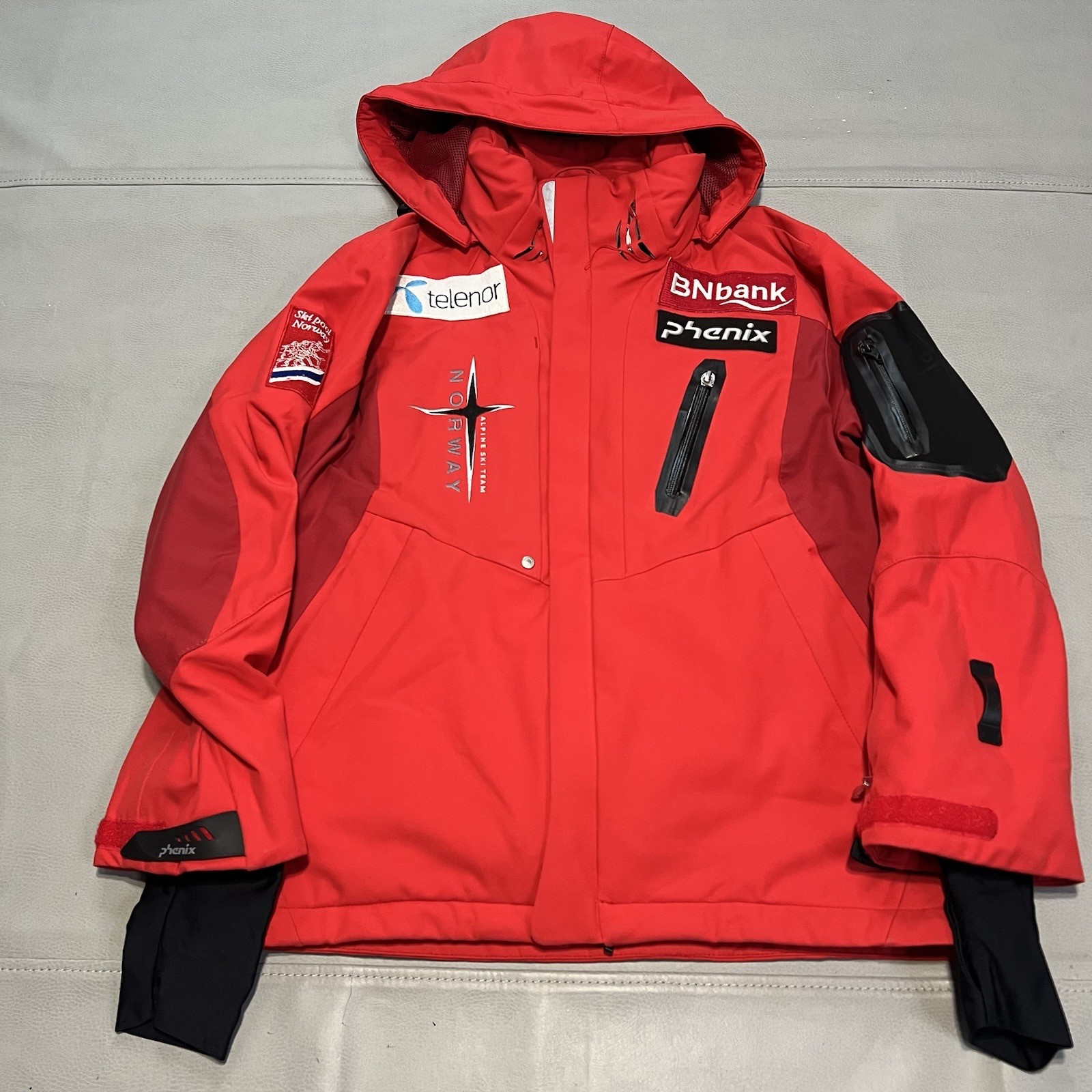 CHAQUETA DE NIEVE PHENIX ALPINE SKI TEAM HOMBRES NORUEGA CREMALLERA ESQUÍ DE FONDO-M-4139