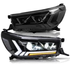 VLAND w/DRL Sequential Turn Full LED Headlights For 2015-2020 TOYOTA HILUX /Vigo
