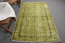 Vintage Rug 4,1x6,7 ft (126x205 cm), Green Or...