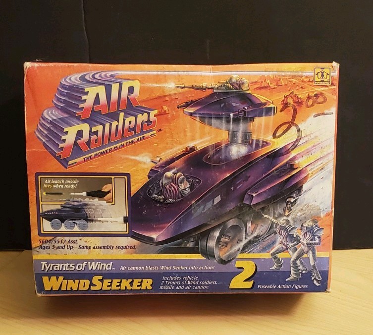 1987 Hasbro Air Raiders Wind Seeker Tyrants Of Wind With Box Contents