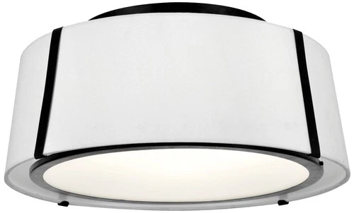 Crystorama Fulton 18" Wide Matte Black Drum Ceiling Light - Picture 2 of 3