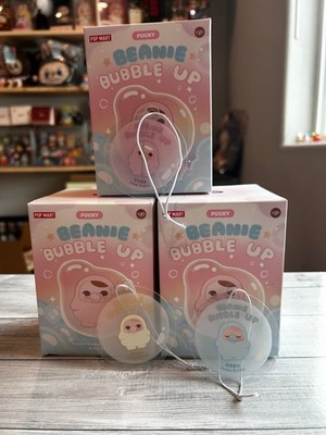 Pop Mart Pucky Beanie Bubble Up BUNDLE of 3 NEW plush pendant blind box