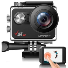 Campark Action Camera for Snorkeling Native 4K/30fps WiFi 20MP Underwater Camera