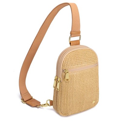 Summer Straw Crossbody Bags For Women Beach Vacation Raffia Small Sling