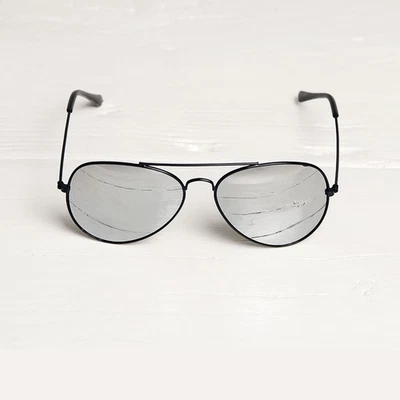 Lunettes de soleil aviateur Lunettes de soleil M argenté miroir 01 - Photo 1/2