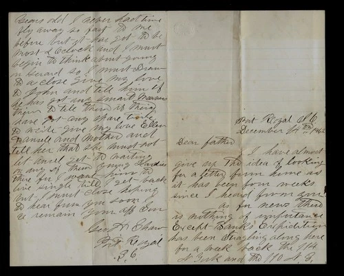 CIVIL WAR LETTER - 3rd NH Infantry - Banks Expedition & McClellan Removed !
