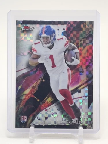 MALIK NABERS 2024 TOPPS FINEST CHECKERBOARD COMMON ROOKIE #90 NY GIANTS Q7341